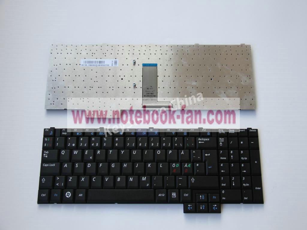 Nordic keyboard for Samsung R610 NP-R610 Black NEW